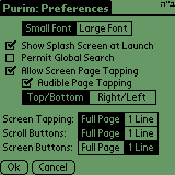 Preferences Screen